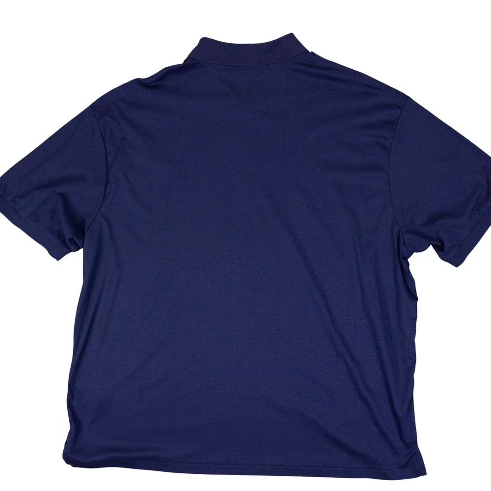 Polo Ralph Lauren Shirt Mens 3XB Navy Blue Cotton Embroidered Flesh Pony Logo